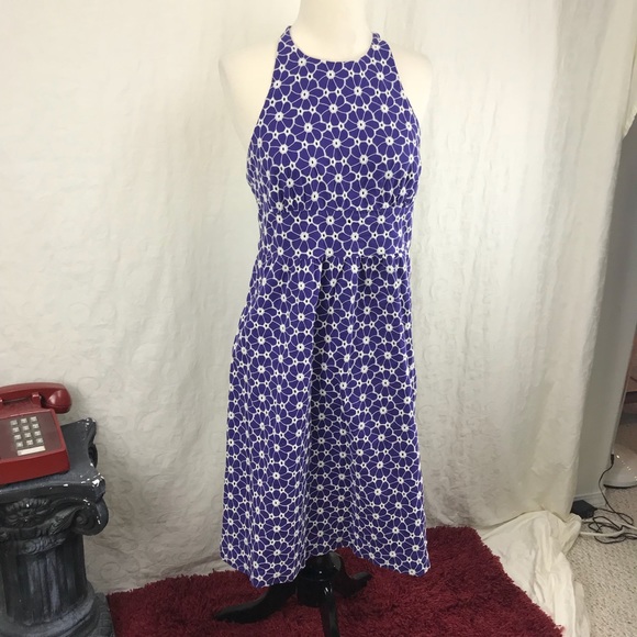 Tweeds Dresses & Skirts - Purple & White Halter Dress By Tweeds